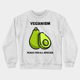 Veganism Peace For All Species Crewneck Sweatshirt